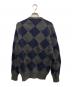 STELLA McCARTNEY (ステラマッカートニー) ダイヤ柄厚手ニット グレー×ネイビー サイズ:XS：10000円