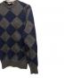 中古・古着 STELLA McCARTNEY (ステラマッカートニー) ダイヤ柄厚手ニット グレー×ネイビー サイズ:XS：10000円