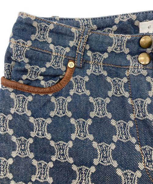 CELINE（セリーヌ）CELINE (セリーヌ) マカダム柄デニムパンツ インディゴ サイズ:36の古着・服飾アイテム