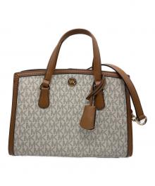 MICHAEL KORS（マイケルコース）の古着「MICHAEL KORS　ハンドバッグ」｜ブラウン×アイボリー