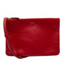 CELINE（セリーヌ）の古着「トリオ スモールショルダーポーチ」｜レッド