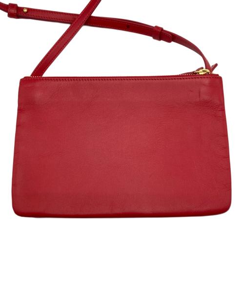 CELINE（セリーヌ）CELINE (セリーヌ) トリオ スモールショルダーポーチ レッドの古着・服飾アイテム