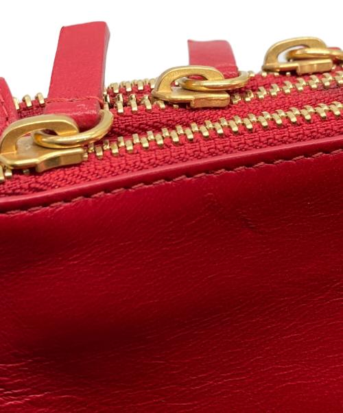 CELINE（セリーヌ）CELINE (セリーヌ) トリオ スモールショルダーポーチ レッドの古着・服飾アイテム