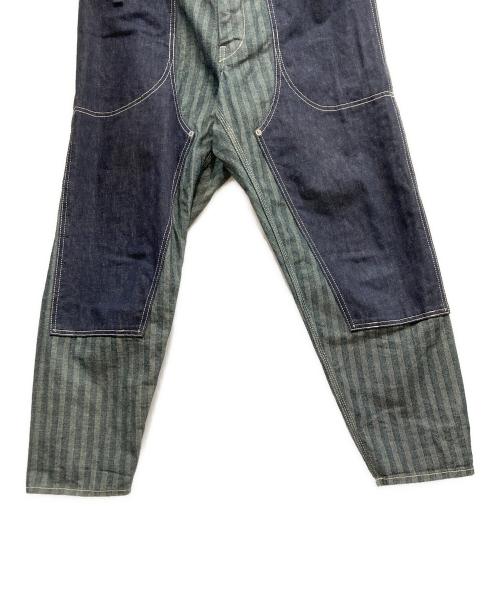 COMME des GARCONS（コムデギャルソン）COMME des GARCONS (コムデギャルソン) GANRYU (ガンリュウ) ドッキングコンビサルエルスリムペインターパンツ ネイビー サイズ:Sの古着・服飾アイテム