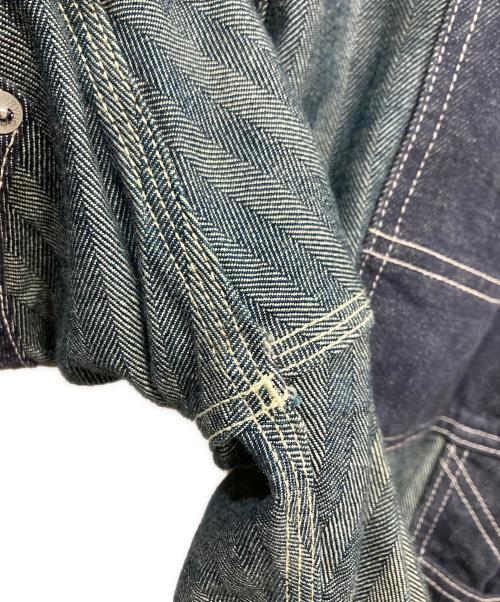 COMME des GARCONS（コムデギャルソン）COMME des GARCONS (コムデギャルソン) GANRYU (ガンリュウ) ドッキングコンビサルエルスリムペインターパンツ ネイビー サイズ:Sの古着・服飾アイテム