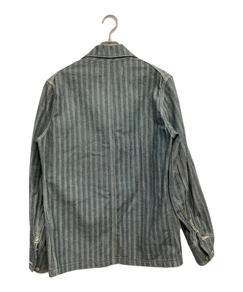 GANRYU（ガンリュウ）GANRYU (ガンリュウ) COMME des GARCONS (コムデギャルソン) ヘリンボーンテーラードジャケット ネイビー サイズ:Sの古着・服飾アイテム