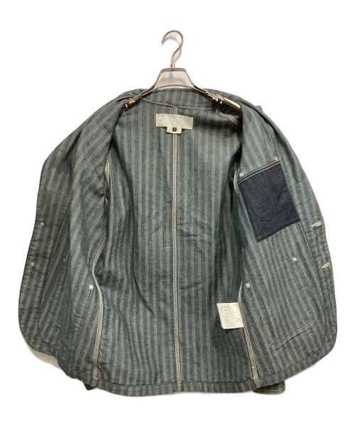GANRYU（ガンリュウ）GANRYU (ガンリュウ) COMME des GARCONS (コムデギャルソン) ヘリンボーンテーラードジャケット ネイビー サイズ:Sの古着・服飾アイテム