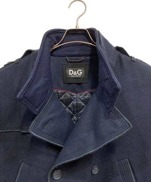DOLCE & GABBANA（ドルチェ＆ガッバーナ）DOLCE & GABBANA (ドルチェ＆ガッバーナ) ミリタリーウールPコート ネイビー サイズ:52の古着・服飾アイテム