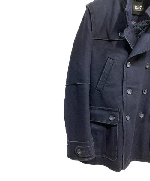 DOLCE & GABBANA（ドルチェ＆ガッバーナ）DOLCE & GABBANA (ドルチェ＆ガッバーナ) ミリタリーウールPコート ネイビー サイズ:52の古着・服飾アイテム