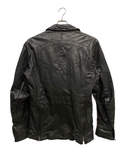 DIESEL（ディーゼル）DIESEL (ディーゼル) ラムレザージャケット ブラック サイズ:Lの古着・服飾アイテム