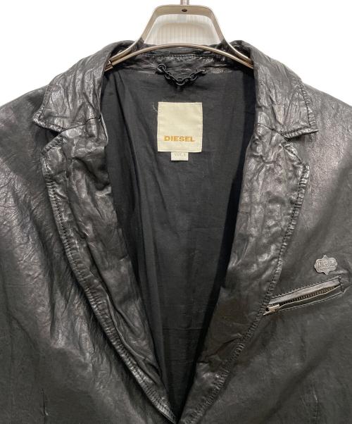 DIESEL（ディーゼル）DIESEL (ディーゼル) ラムレザージャケット ブラック サイズ:Lの古着・服飾アイテム