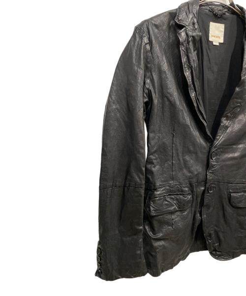 DIESEL（ディーゼル）DIESEL (ディーゼル) ラムレザージャケット ブラック サイズ:Lの古着・服飾アイテム