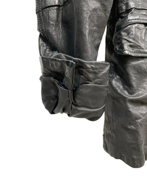 DIESEL（ディーゼル）DIESEL (ディーゼル) ラムレザージャケット ブラック サイズ:Lの古着・服飾アイテム