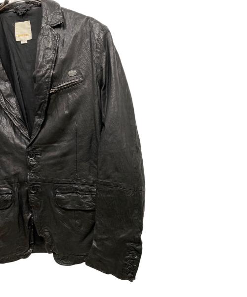 DIESEL（ディーゼル）DIESEL (ディーゼル) ラムレザージャケット ブラック サイズ:Lの古着・服飾アイテム
