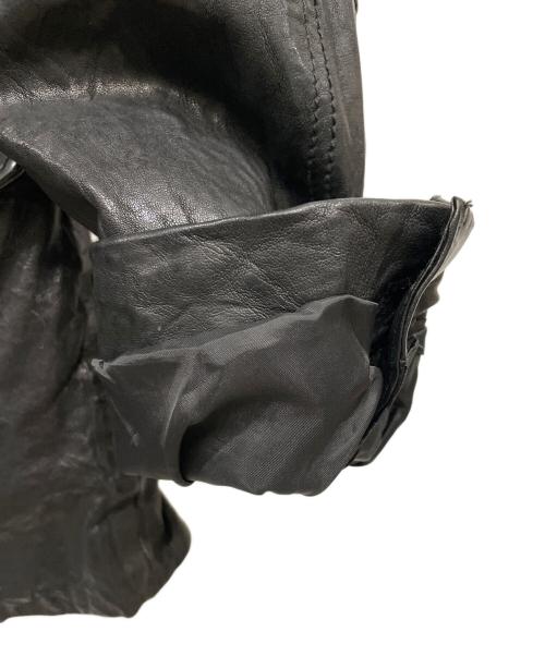 DIESEL（ディーゼル）DIESEL (ディーゼル) ラムレザージャケット ブラック サイズ:Lの古着・服飾アイテム