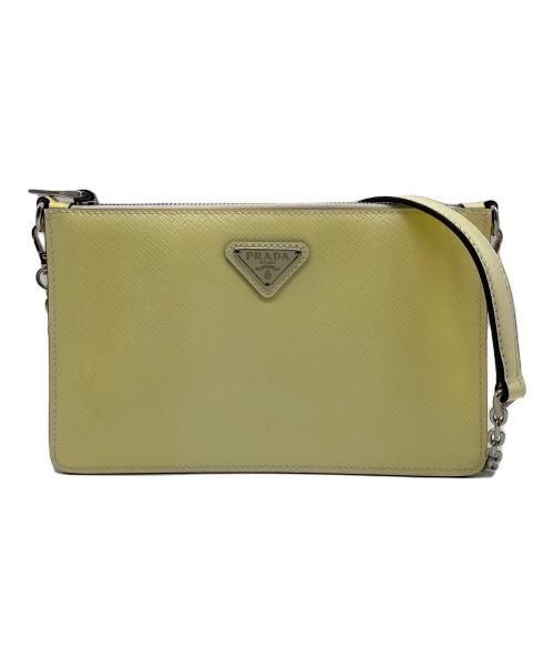 PRADA（プラダ）PRADA (プラダ) チェーンショルダーバッグ イエローの古着・服飾アイテム