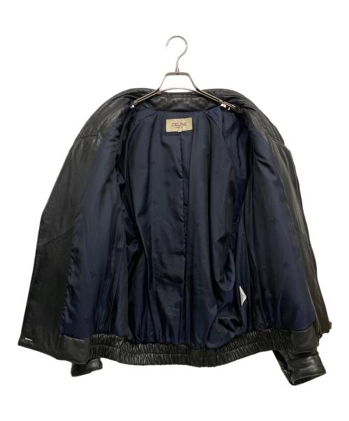 CELINE（セリーヌ）CELINE (セリーヌ) レザージャケット ブラック サイズ:Lの古着・服飾アイテム