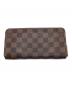 LOUIS VUITTON (ルイ ヴィトン) ダミエ ラウンドファスナージッピーウォレット ブラウン：15000円