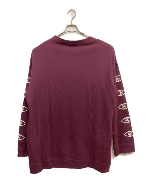 UNDERCOVER（アンダーカバー）UNDERCOVER (アンダーカバー) ダメージ加工オーバーシルエットスウェット ワインレッド サイズ:2の古着・服飾アイテム