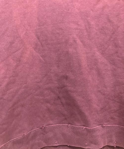 UNDERCOVER（アンダーカバー）UNDERCOVER (アンダーカバー) ダメージ加工オーバーシルエットスウェット ワインレッド サイズ:2の古着・服飾アイテム