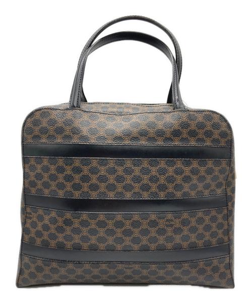 CELINE（セリーヌ）CELINE (セリーヌ) マカダム ハンドバッグ ブラック×ブラウンの古着・服飾アイテム