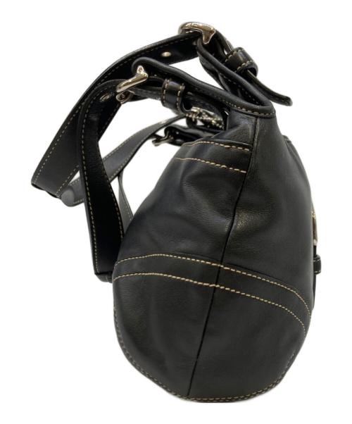 COACH（コーチ）COACH (コーチ) ソーホー レザーバックル ホーボーバッグ ブラックの古着・服飾アイテム
