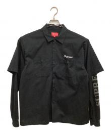SUPREME（シュプリーム）の古着「サーマルワークシャツ」｜ブラック
