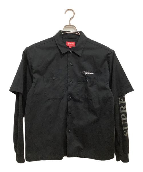 SUPREME（シュプリーム）Supreme (シュプリーム) サーマルワークシャツ ブラック サイズ:Mの古着・服飾アイテム
