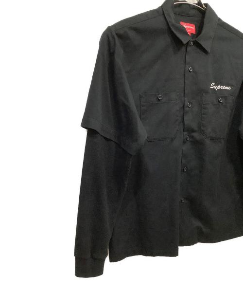 SUPREME（シュプリーム）Supreme (シュプリーム) サーマルワークシャツ ブラック サイズ:Mの古着・服飾アイテム