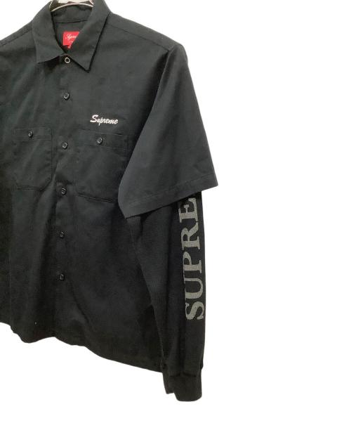 SUPREME（シュプリーム）Supreme (シュプリーム) サーマルワークシャツ ブラック サイズ:Mの古着・服飾アイテム