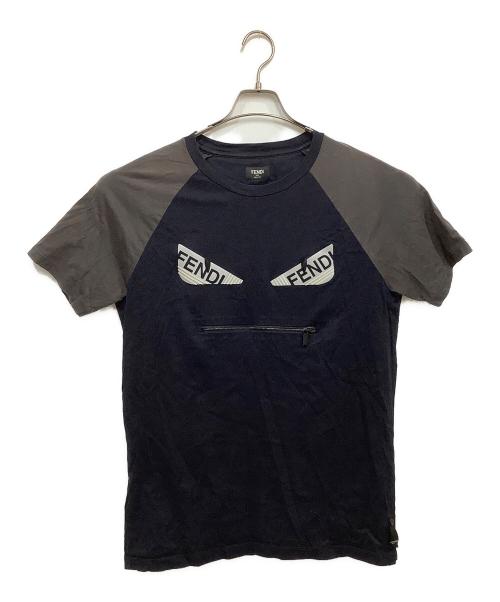 FENDI（フェンディ）FENDI (フェンディ) バッグバグズ（Bag Bugs） 半袖カットソー ネイビー サイズ:Lの古着・服飾アイテム