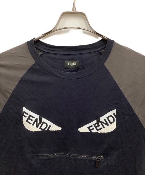 FENDI（フェンディ）FENDI (フェンディ) バッグバグズ（Bag Bugs） 半袖カットソー ネイビー サイズ:Lの古着・服飾アイテム