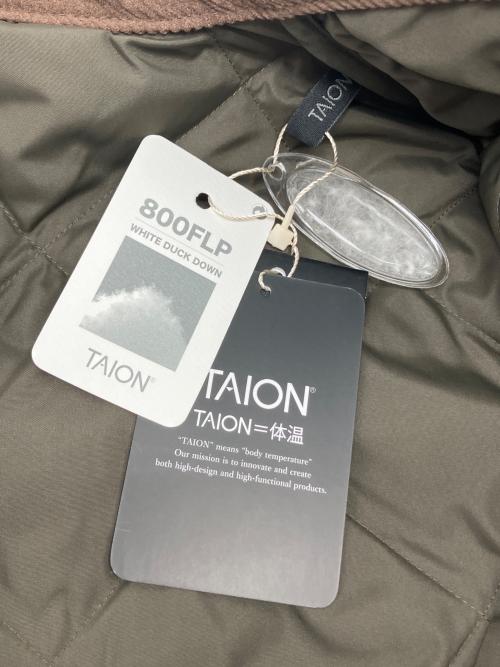 TAION（タイオン）TAION (タイオン) ダウンコート カーキ サイズ:Lの古着・服飾アイテム