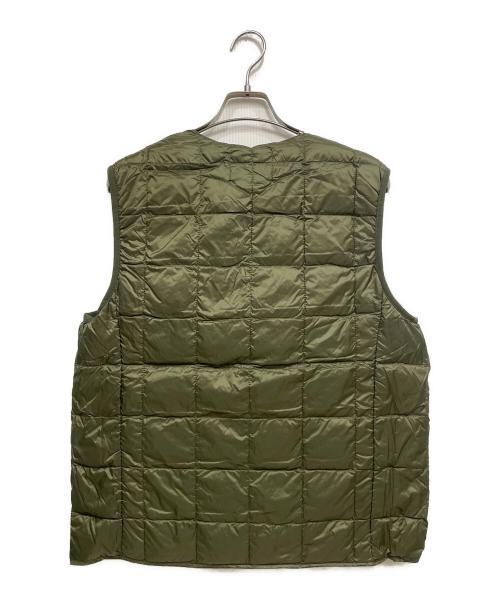 TAION（タイオン）TAION (タイオン) ベーシック Vネックボタン インナーダウンベスト カーキ サイズ:L 未使用品の古着・服飾アイテム