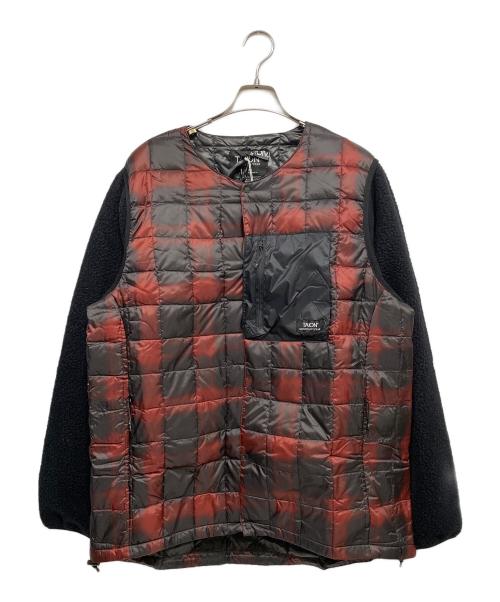 TAION（タイオン）TAION (タイオン) マウンテン クルーネック ライトダウンジャケット レッド×ブラック サイズ:3XL 未使用品の古着・服飾アイテム