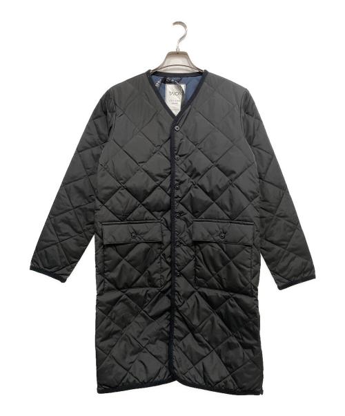 TAION（タイオン）TAION (タイオン) シティ パイピングVネック ロングダウンカーディガン ブラック サイズ:XS 未使用品の古着・服飾アイテム