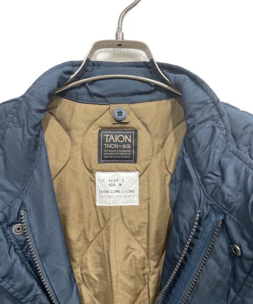 TAION（タイオン）TAION (タイオン) ミリタリーフライフロントダウンコート ネイビー サイズ:M 未使用品の古着・服飾アイテム