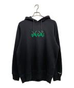 sacai×KAWSサカイ×カウズ）の古着「Flock Print Hooide」｜ブラック