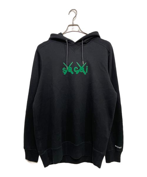 sacai（サカイ）sacai (サカイ) KAWS (カウズ) Flock Print Hooide ブラック サイズ:３の古着・服飾アイテム