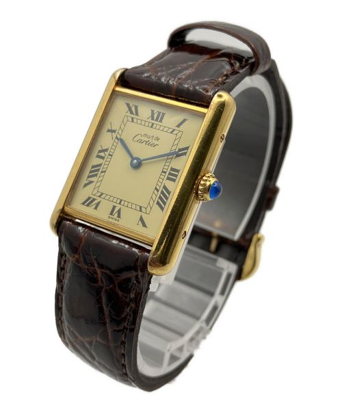 Cartier（カルティエ）Cartier (カルティエ) マストタンク ヴェルメイユ LM アイボリーの古着・服飾アイテム