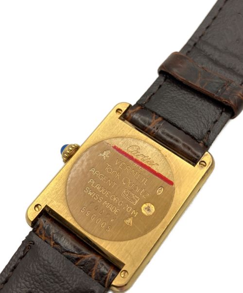 Cartier（カルティエ）Cartier (カルティエ) マストタンク ヴェルメイユ LM アイボリーの古着・服飾アイテム