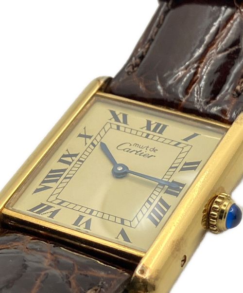 Cartier（カルティエ）Cartier (カルティエ) マストタンク ヴェルメイユ LM アイボリーの古着・服飾アイテム