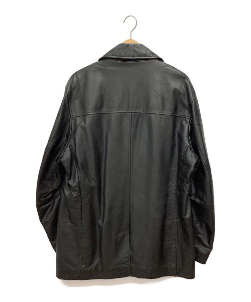 OLD GAP（オールドギャップ）OLD GAP (オールドギャップ) カウレザー Pコート ブラック サイズ:Sの古着・服飾アイテム