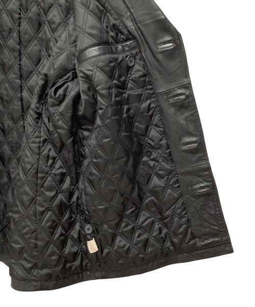 OLD GAP（オールドギャップ）OLD GAP (オールドギャップ) カウレザー Pコート ブラック サイズ:Sの古着・服飾アイテム