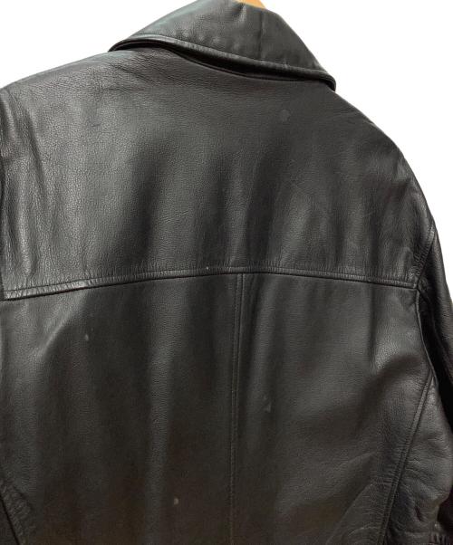 OLD GAP（オールドギャップ）OLD GAP (オールドギャップ) カウレザー Pコート ブラック サイズ:Sの古着・服飾アイテム