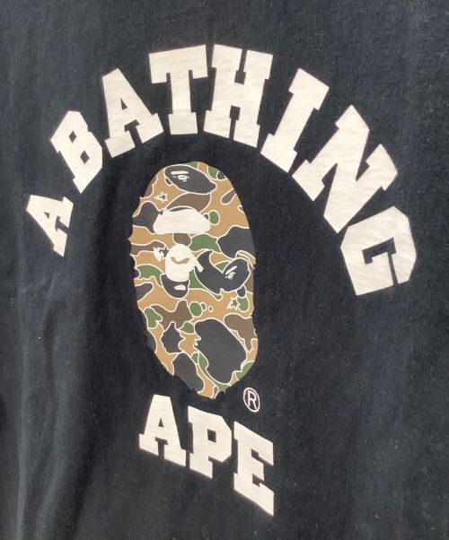 A BATHING APE（ア ベイシング エイプ）A BATHING APE (アベイシングエイプ) Tシャツ ブラック サイズ:XLの古着・服飾アイテム