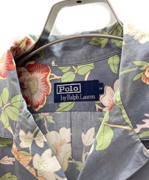 POLO RALPH LAUREN（ポロ・ラルフローレン）POLO RALPH LAUREN (ポロ・ラルフローレン) コットン アロハシャツ ブルー×グリーン サイズ:Mの古着・服飾アイテム
