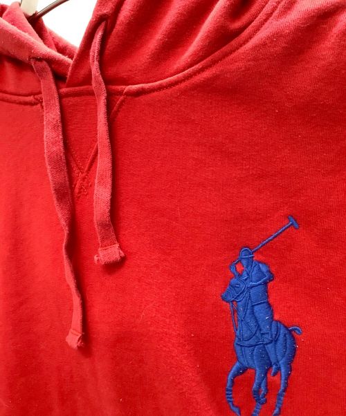 POLO RALPH LAUREN（ポロ・ラルフローレン）POLO RALPH LAUREN (ポロ・ラルフローレン) プルオーバーパーカー レッド サイズ:Lの古着・服飾アイテム