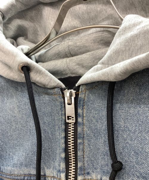 DIESEL（ディーゼル）DIESEL (ディーゼル) デニムジャケット インディゴ×グリーン サイズ:Sの古着・服飾アイテム