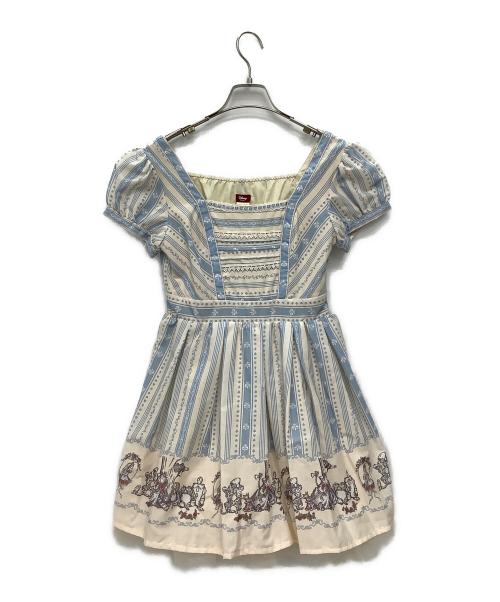 SECRET HONEY（シークレットハニー）SECRET HONEY (シークレットハニー) Disney (ディズニー) ワンピース ホワイト×ブルー サイズ:2 未使用品の古着・服飾アイテム